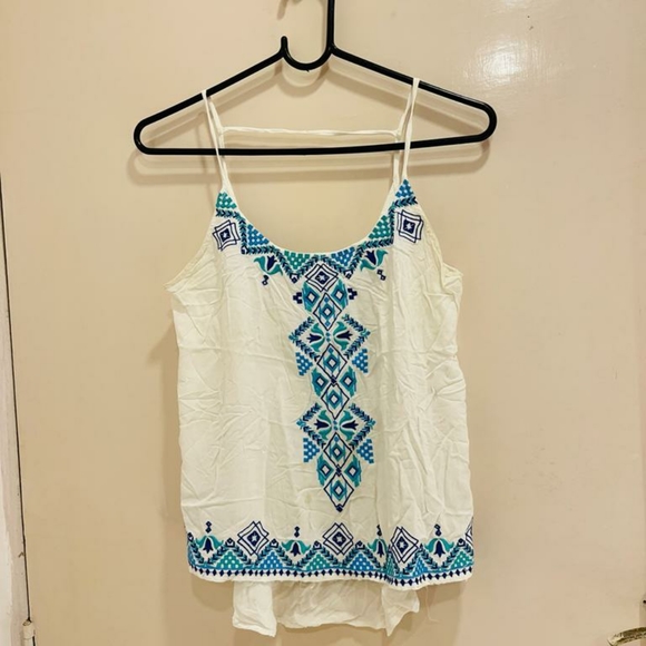 White cotton embroidered top - Picture 4 of 6